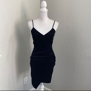 The Vintage Shop Black Velvet Dress